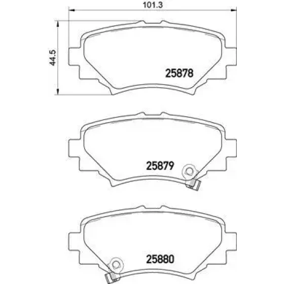 MGA Arka Fren Balatası – 55733 / OEM B4Y02648ZB ürün görseli