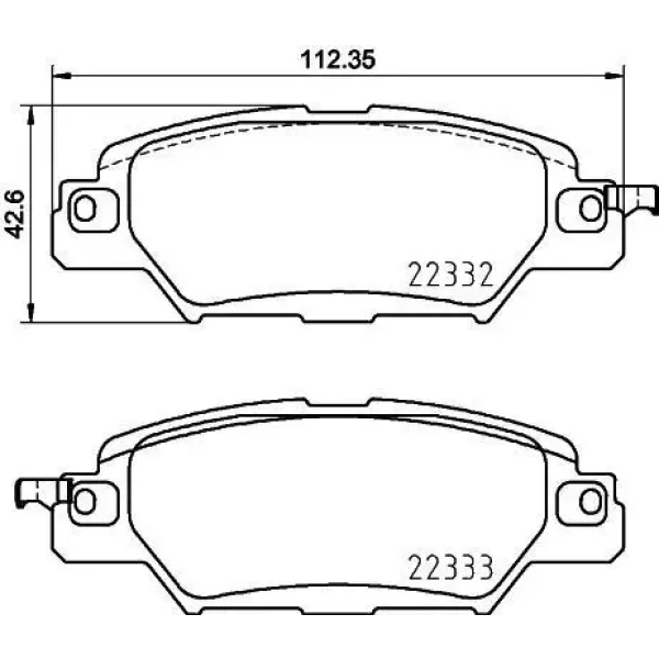 MGA Arka Fren Balatası – 55735 / OEM KAY02648Z