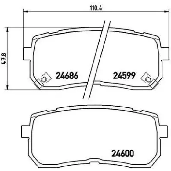 MGA Arka Fren Balatası – 55737 / OEM 58302C5A00 ürün görseli