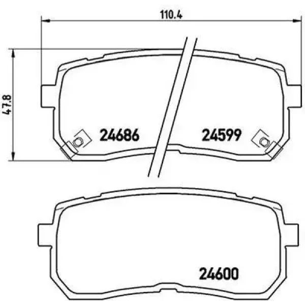 MGA Arka Fren Balatası – 55737 / OEM 58302C5A00