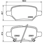 MGA Arka Fren Balatası – 55740 / OEM 42539412