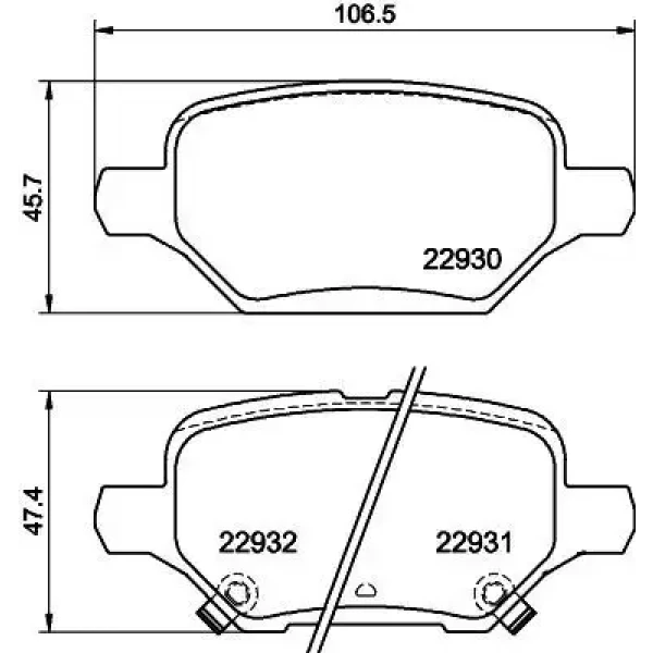 MGA Arka Fren Balatası – 55740 / OEM 42539412