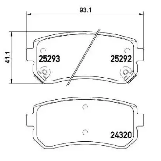 MGA Arka Fren Balatası – 55745 / OEM 58302D7A00 ürün görseli