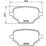 MGA Arka Fren Balatası – 55757 / OEM 155255394