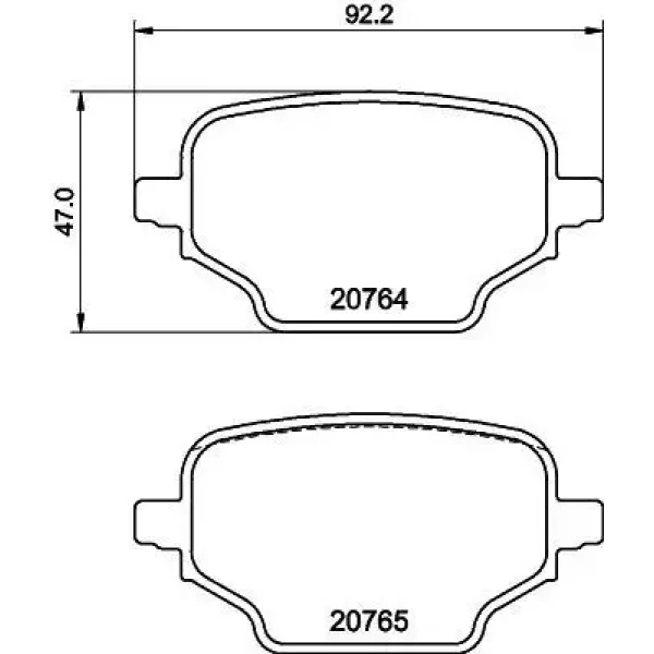 MGA Arka Fren Balatası – 55757 / OEM 155255394