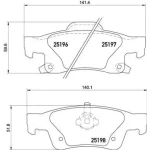 MGA Arka Fren Balatası – 55764 / OEM 68052386AA