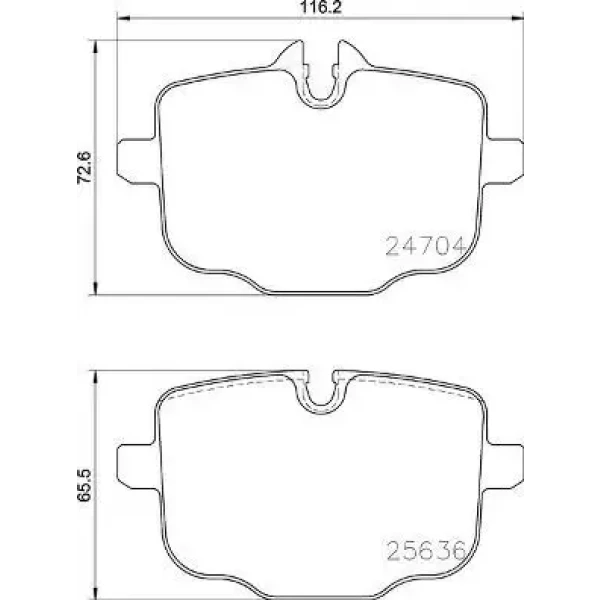 MGA Arka Fren Balatası – 55773 / OEM 34212284466