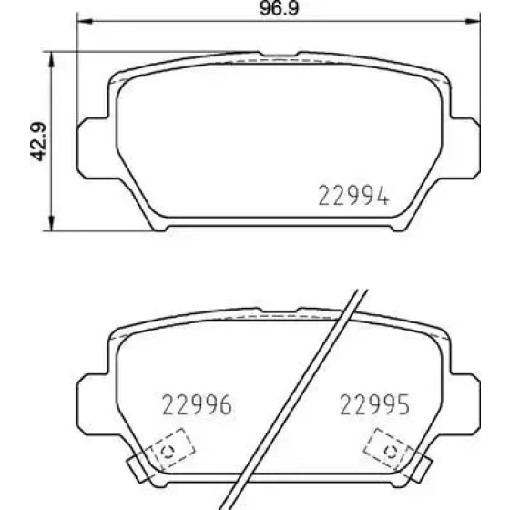 MGA Arka Fren Balatası – 55783 / OEM 4605C012 ürün görseli