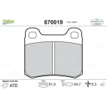 Valeo Arka Fren Balatası – 670019 / OEM A0024205120