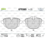 Valeo Arka Fren Balatası – 670385
