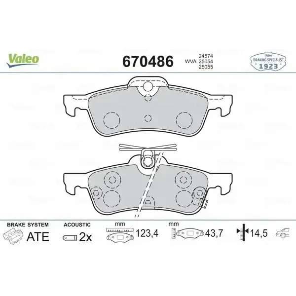 Valeo Arka Fren Balatası – 670486