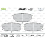Valeo Arka Fren Balatası – 670823 / OEM 583023ED01