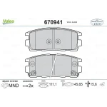 Valeo Arka Fren Balatası – 670941