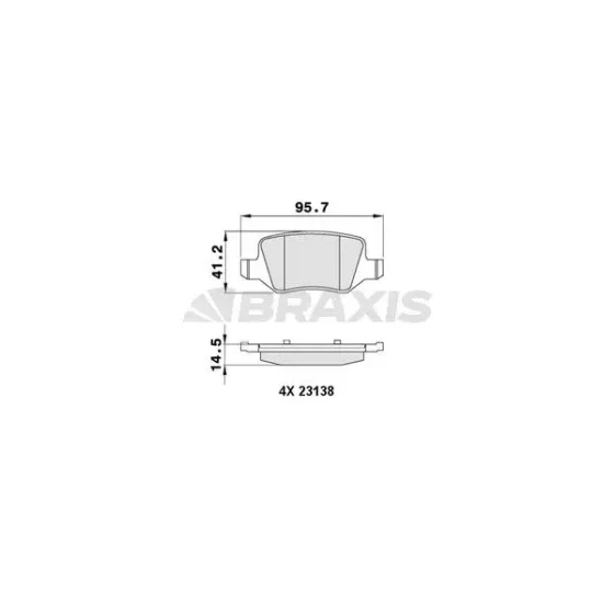 Braxis Arka Fren Balatası – AA0047 ürün görseli