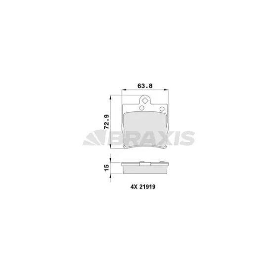 Braxis Arka Fren Balatası – AA0053 ürün görseli