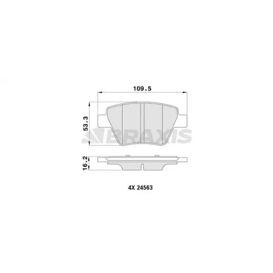 Braxis Arka Fren Balatası – AA0055 / OEM 5K0698451A ürün görseli