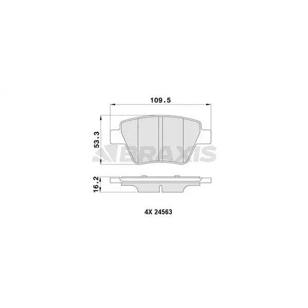 Braxis Arka Fren Balatası – AA0055 / OEM 5K0698451A