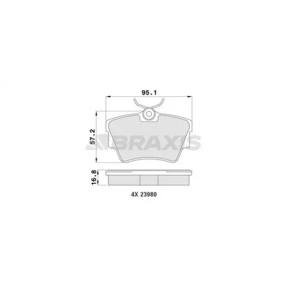 Braxis Arka Fren Balatası – AA0070 ürün görseli