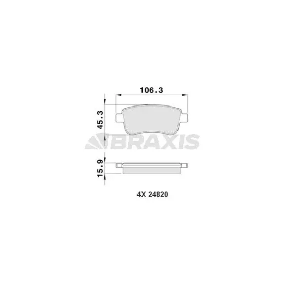 Braxis Arka Fren Balatası – AA0087 ürün görseli