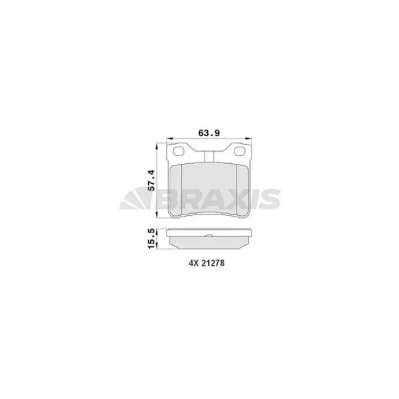 Braxis Arka Fren Balatası – AA0113 ürün görseli