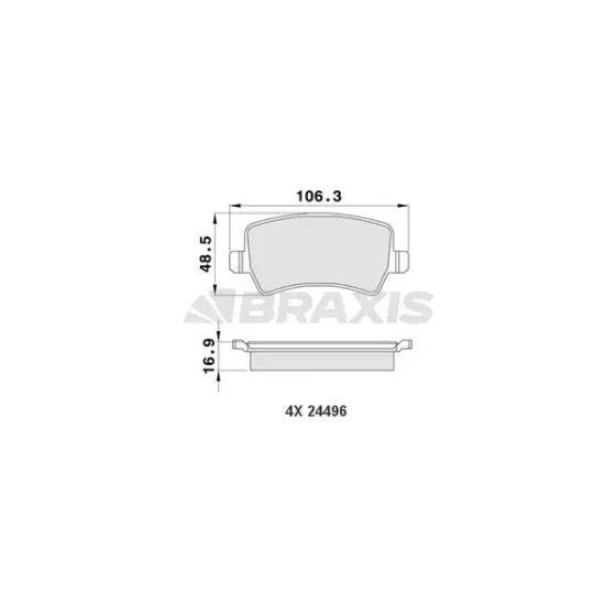 Braxis Arka Fren Balatası – AA0119 ürün görseli