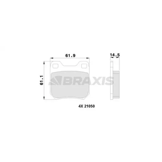Braxis Arka Fren Balatası – AA0125 ürün görseli