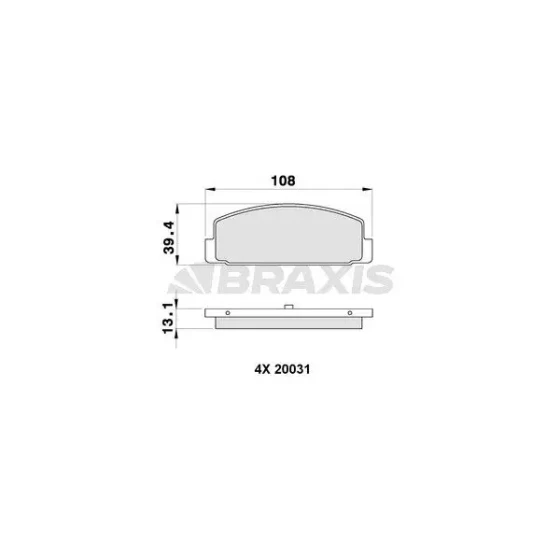 Braxis Arka Fren Balatası – AA0131 ürün görseli