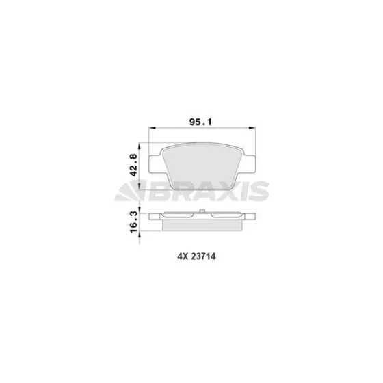 Braxis Arka Fren Balatası – AA0154 ürün görseli