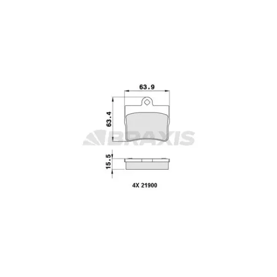 Braxis Arka Fren Balatası – AA0201 / OEM A0024205120 ürün görseli