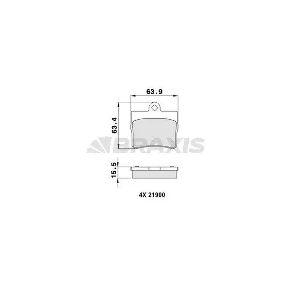 Braxis Arka Fren Balatası – AA0201 / OEM A0024205120