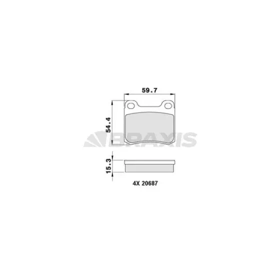 Braxis Arka Fren Balatası – AA0218 / OEM A0004209820 ürün görseli