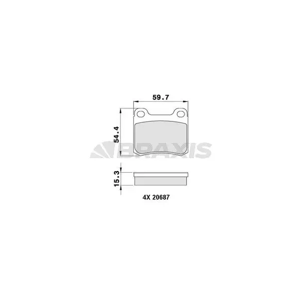 Braxis Arka Fren Balatası – AA0218 / OEM A0004209820