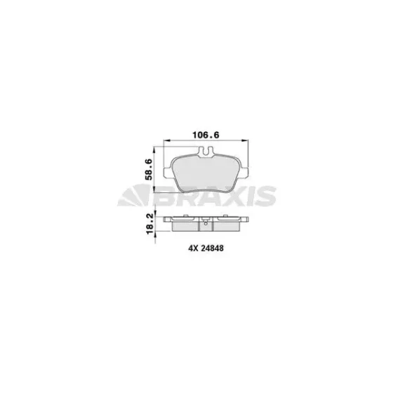 Braxis Arka Fren Balatası – AA0235 ürün görseli