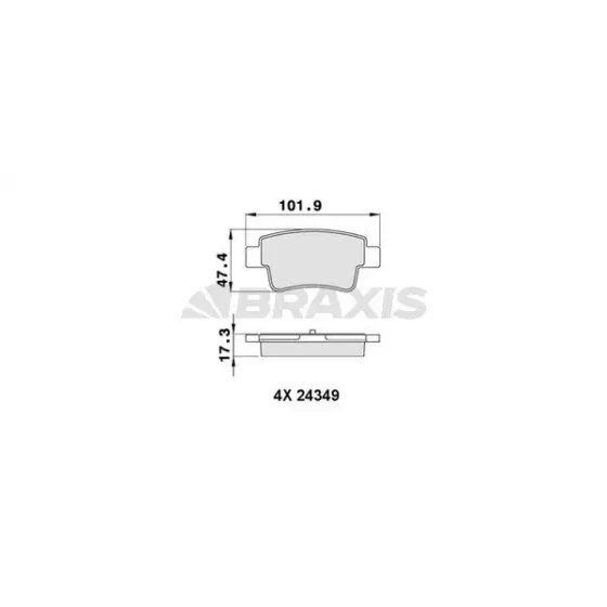 Braxis Arka Fren Balatası – AA0256 ürün görseli