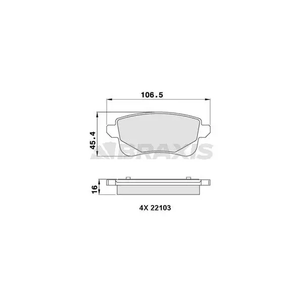 Braxis Arka Fren Balatası – AA0272 / OEM 440608061R