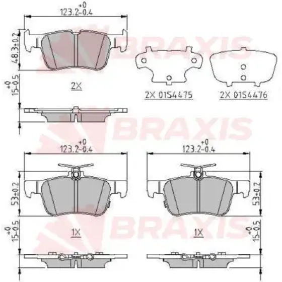 Braxis Arka Fren Balatası – AA0647 / OEM DG9C2M007HA ürün görseli