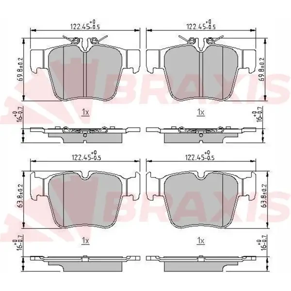 Braxis Arka Fren Balatası – AA0707 / OEM A0004208300