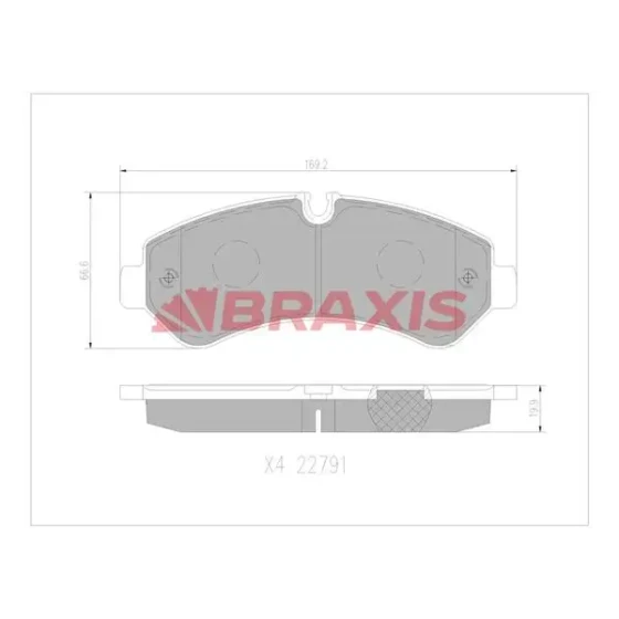 Braxis Arka Fren Balatası – AA0755 ürün görseli