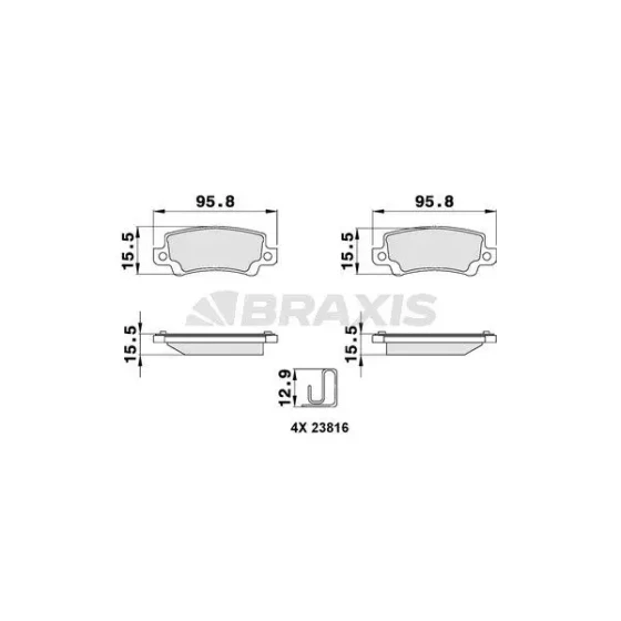 Braxis Arka Fren Balatası – AB0136 ürün görseli