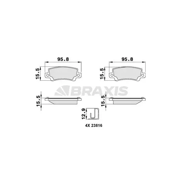 Braxis Arka Fren Balatası – AB0136