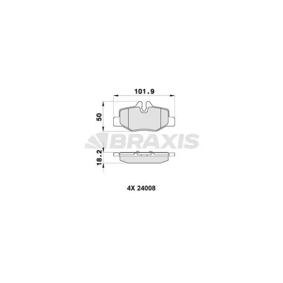 Braxis Arka Fren Balatası – AB0164 ürün görseli