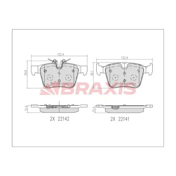 Braxis Arka Fren Balatası – AB0611