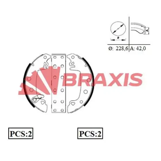 Braxis Arka Fren Balatası – AC0002 ürün görseli