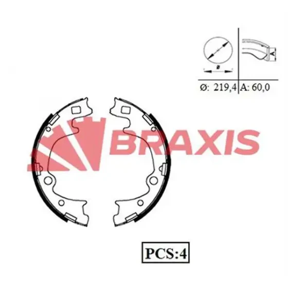 Braxis Arka Fren Balatası – AC0082 / OEM 5830547A00 ürün görseli
