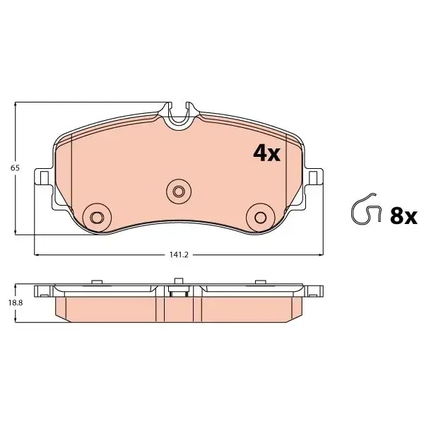 TRW Arka Fren Balatası – GDB2379 / OEM 2H6698451A