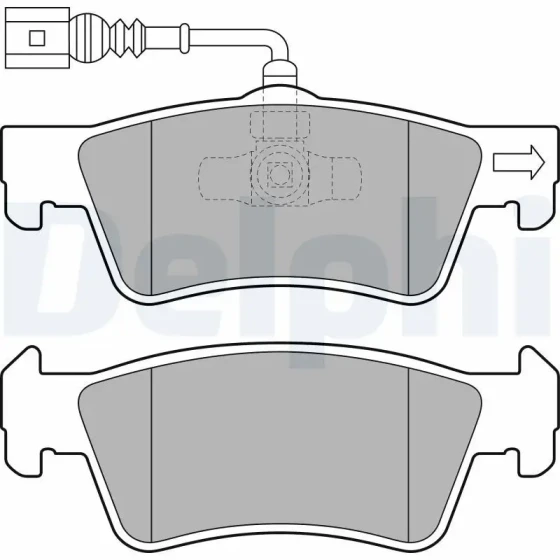 Delphi Arka Fren Balatası – LP2086 / OEM 7L6698451 ürün görseli
