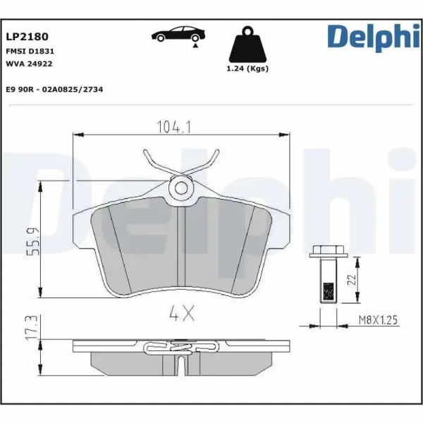 Delphi Arka Fren Balatası – LP2180