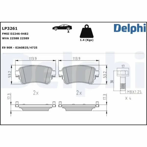 Delphi Arka Fren Balatası – LP3261