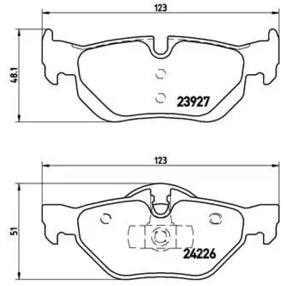 Brembo Arka Fren Balatası – P06038 ürün görseli