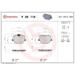 Brembo Arka Fren Balatası – P06116 / OEM 34206888835